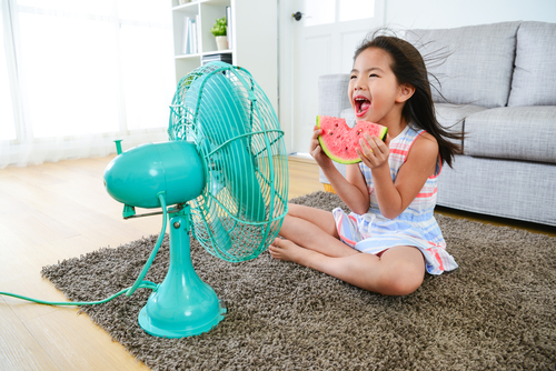 keep cool with a fan